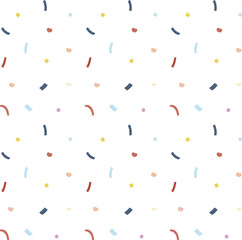 Confetti vector isolated illustration in pastel color. Confetti cartoon for birthday, celebration, decoration, asset, material, background, festival