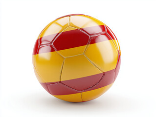 Fototapeta premium Soccer ball with catalan flag on white background