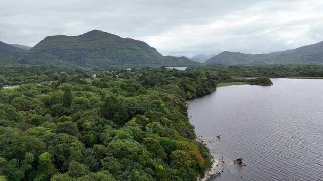 survol du parc national de Killarney, ring of Kerry, Irlande