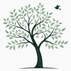 vector tree silhouette