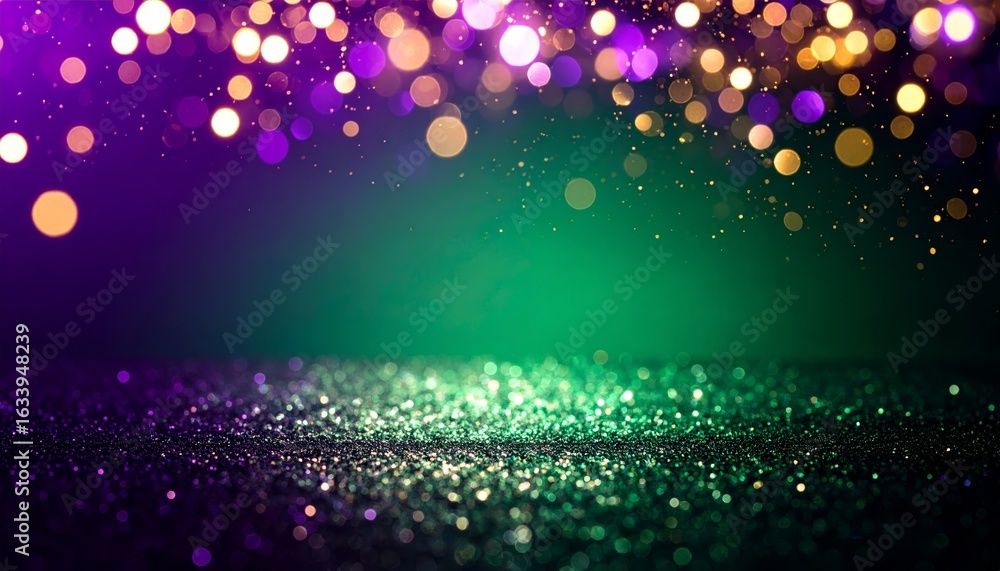 Poster serene abstract blue bokeh background with glowing circular light patterns and a dreamy, atmospheric