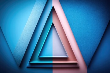 Abstract geometric design with layered triangles