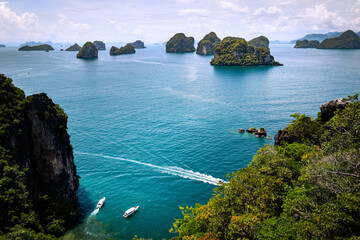 tropical landscape of hong island in krabi, thailand