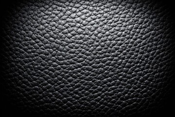 Close-up black leather texture