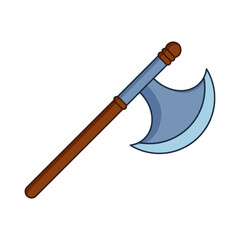Vector illustration of Axe weapon on transparent background