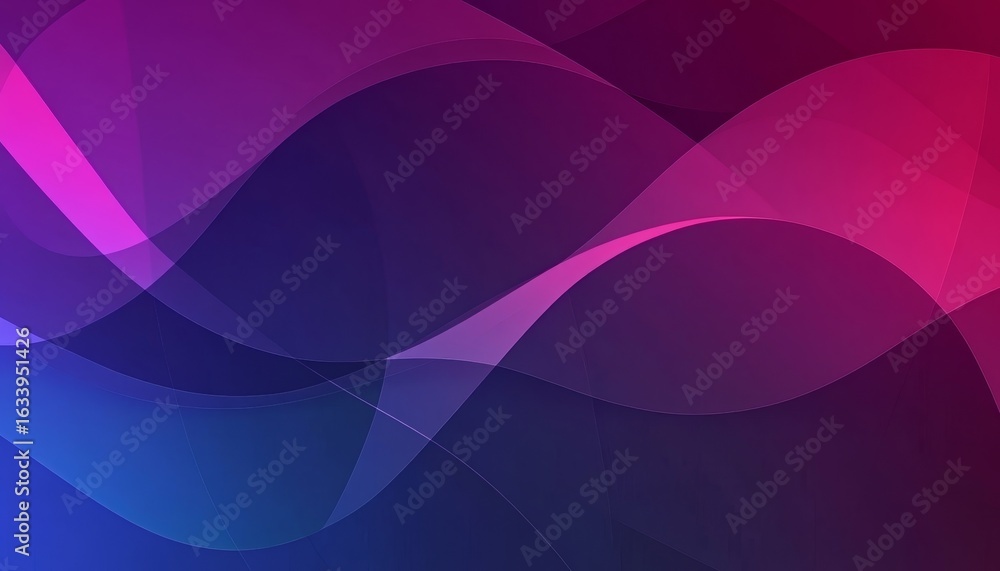 Aufkleber elegant abstract vector design featuring flowing gradient waves in deep blue and magenta colors