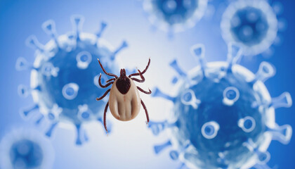 Close-up View of a Dangerous Tick
