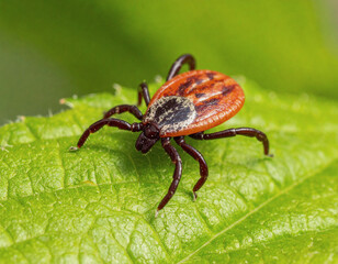 Close-up View of a Dangerous Tick