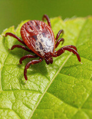 Close-up View of a Dangerous Tick