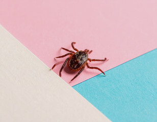 Close-up View of a Dangerous Tick