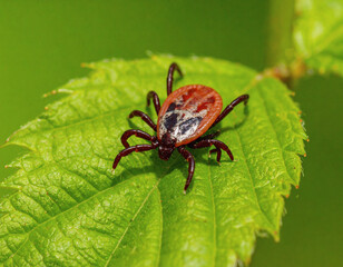 Close-up View of a Dangerous Tick