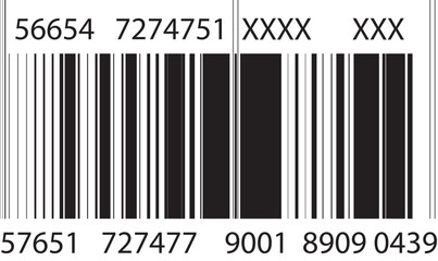 Barcode isolated. Code stripes sticker, Barcode labels. Simple fake bar code, Bar code for web design, Barcode product distribution icon