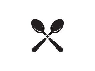 Spoon vector silhouette illustration