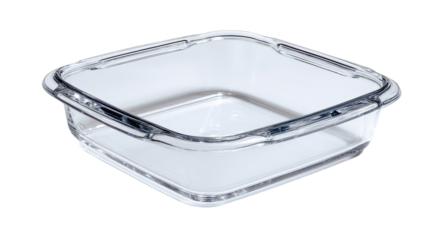 Clear square plastic food storage container