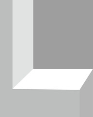 Abstract gray and white corner background for graphic design and web design use