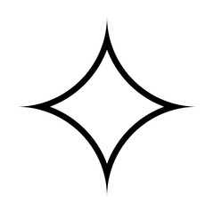 sparkle star icon. simple star burst symbol.