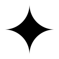 sparkle star icon. simple star burst symbol.