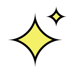 sparkle star icon. simple star burst symbol.