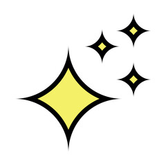 sparkle star icon. simple star burst symbol.