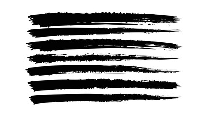 Black paint brush strokes vector design elements artistic grunge texture set art
