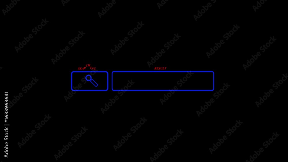 Fototapete dark background with a neon-themed design. neon text job searching in displayed in a vibrant color f