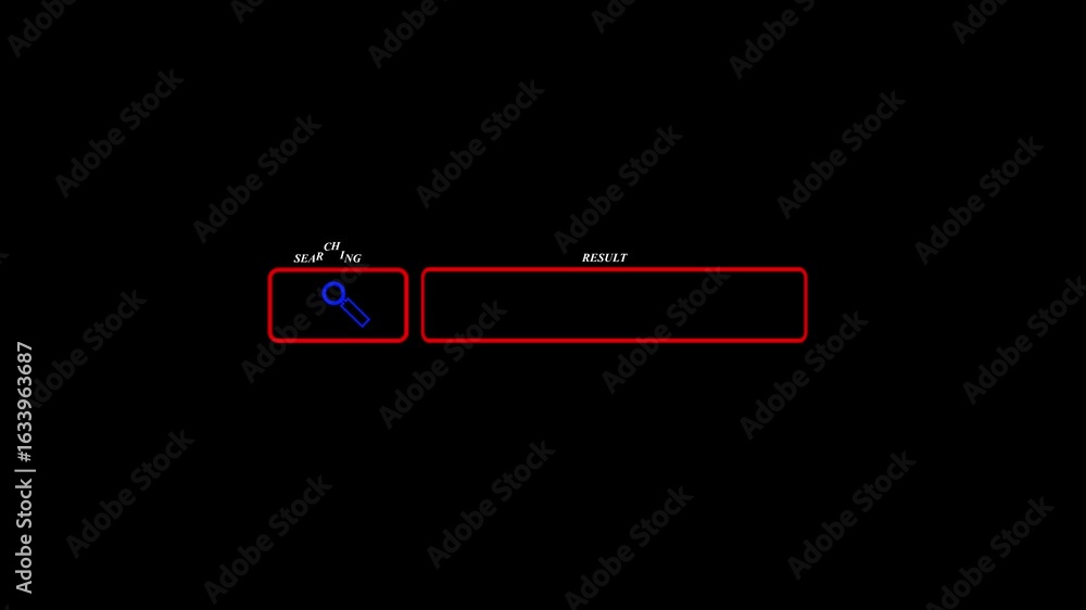 Fototapete dark background with a neon-themed design. neon text job searching in displayed in a vibrant color f