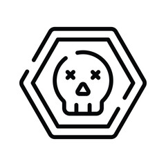 A well designed line icon of danger skull symbol