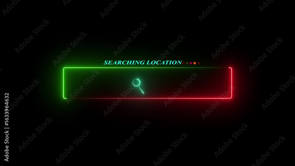 Fototapete dark background with a neon-themed design. neon text job searching in displayed in a vibrant color f