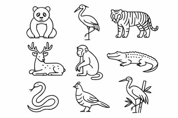 set of animals