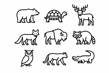 wild animals set