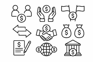 Obraz premium business icons set