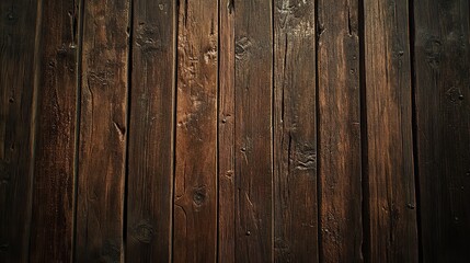 Naklejka premium The weathered planks of time whispering tales of history strength and resilience with dark rich brown tones and vertical