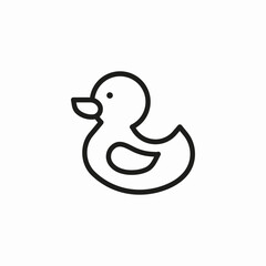rubber duck toy icon sign vector