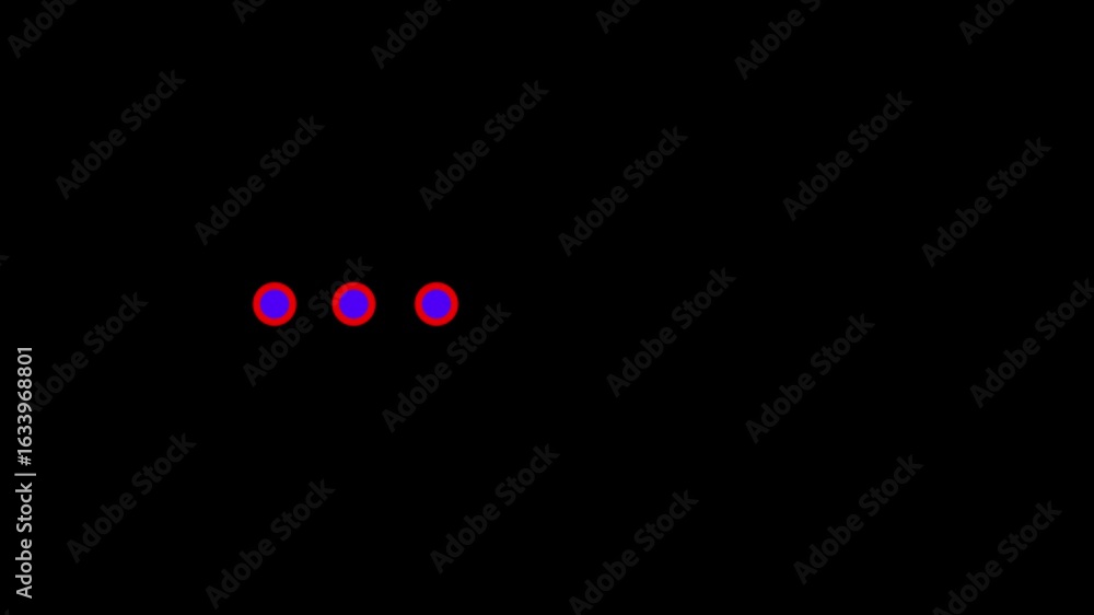 Aufkleber neon glowing dots typing loading dots on transparent background .loading is indicated by a dot. load