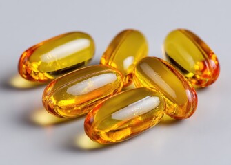 Yellow gelatin capsules