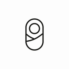 tag wardrobe number icon sign vector