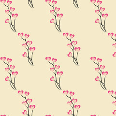Simple heart shape seamless pattern 