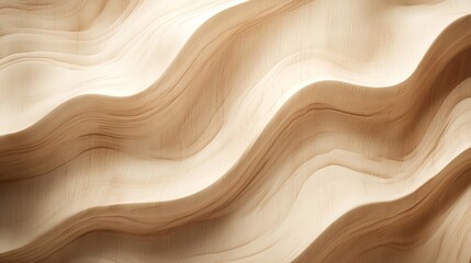 The gentle embrace of sculpted wood a soothing landscape of flowing lines evoking tranquility and natural beauty in warm