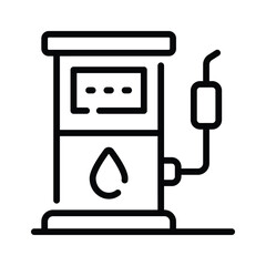 A customizable line icon of petrol pump