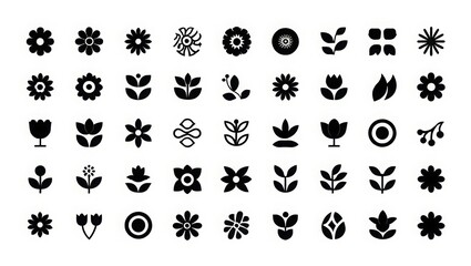 floral alphabet set