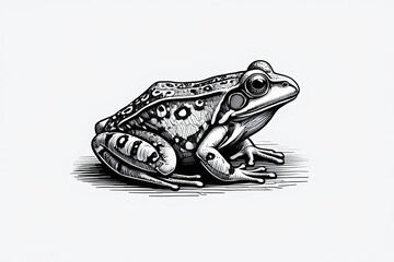 frog on white background
