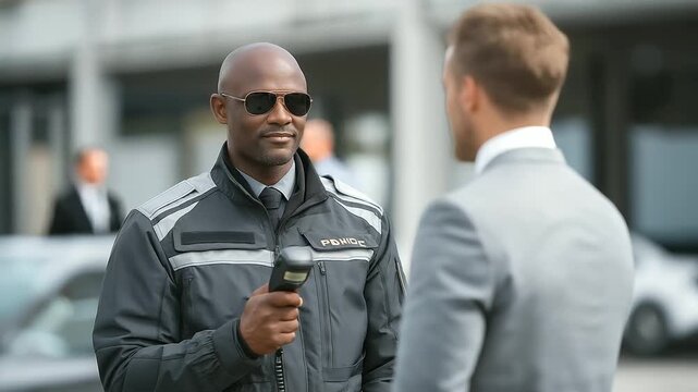 1_Officer using breathalyzer at roadside checkpoint with professionalism