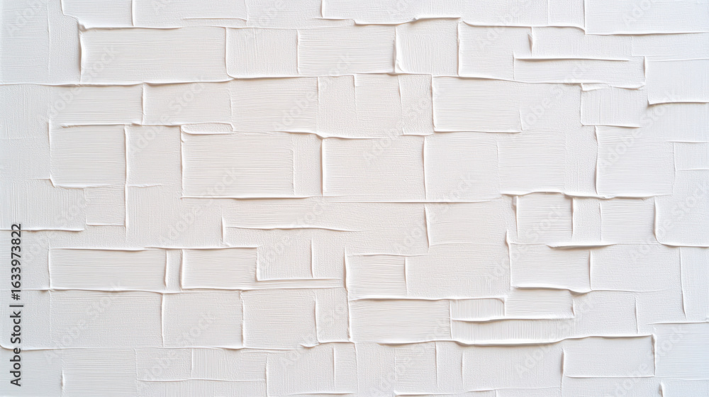 Poster abstract white paint strokes background. textured canvas surface with brush marks. minimalist art co