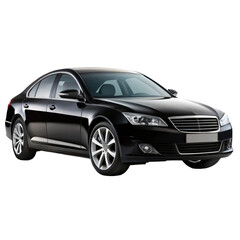Obraz premium black car isolated on transparent white background, clipping path