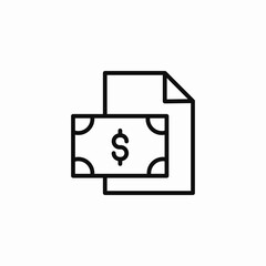 financial document payment icon sign vector
