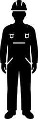 Construction worker silhouette icon