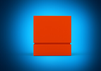 A Sleek Orange Square Box With A Textured Surface For Storage And Packaging Concept 3d Illustration