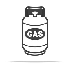Gas tank cylinder outline icon transparent vector isolated