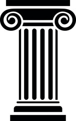 Ionic column silhouette classical architecture element