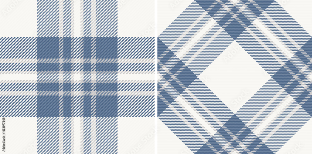 Poster elegant plaid patterns in soft blue hues. perfect for backgrounds, textiles, or adding a touch of cl